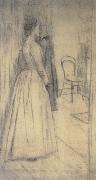 Fernand Khnopff Study of Marguerite Khnopff USA oil painting artist